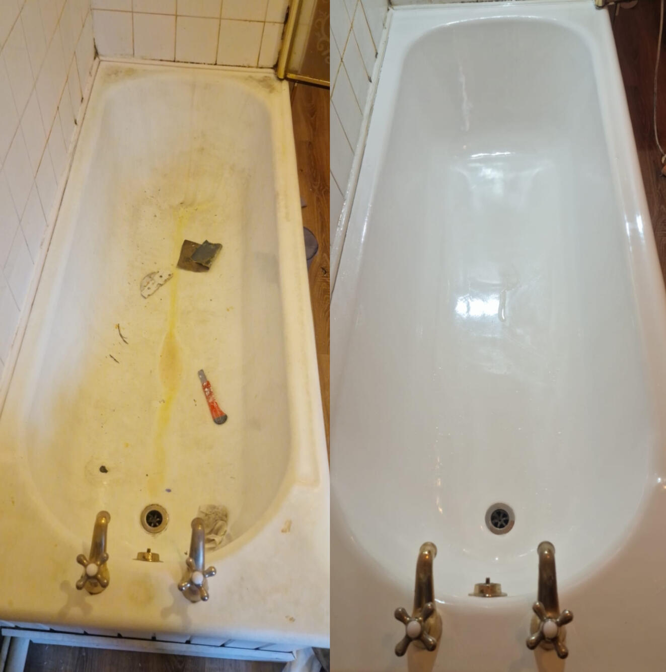 FARMERS BATH RE-ENAMELLED OLD FARMERS CAST IRON BATH RESTORED AND RE-ENAMELLED JUST OUTSIDE OF BIRMINGHAM